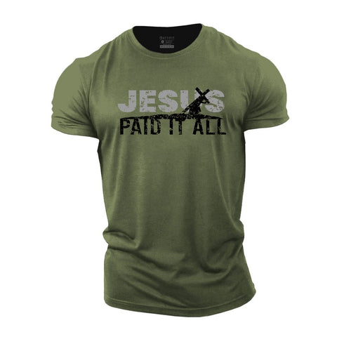 Men's Jesus Paid It All Cotton T-Shirt